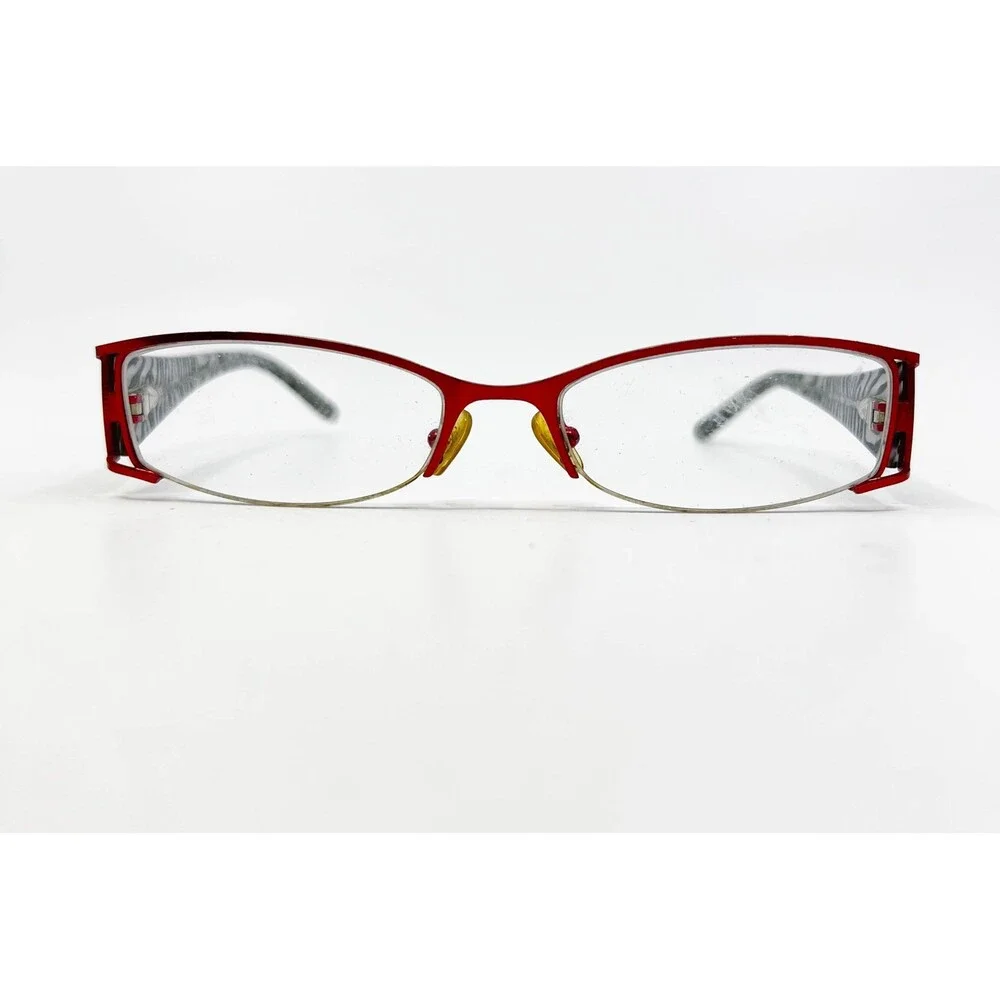Guess Eyeglasses Womens Red GU 1519-A RD Studded Zebra Print 51-17-135